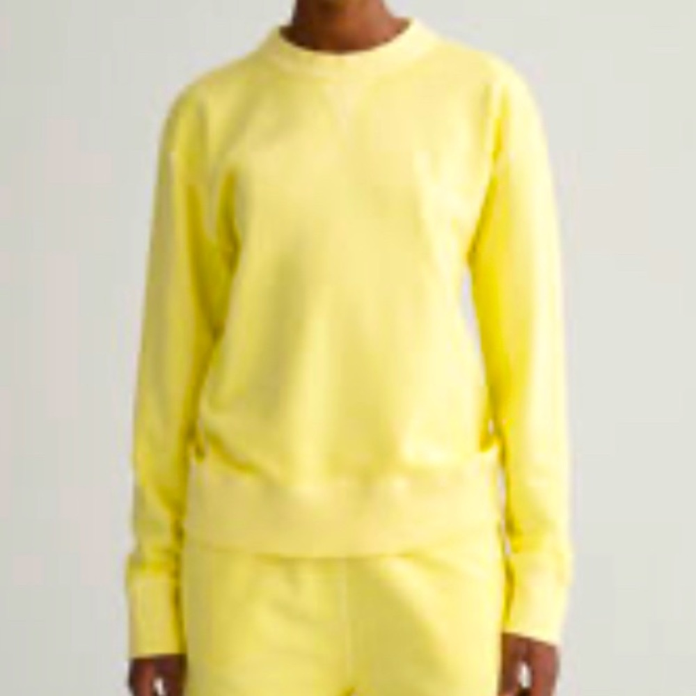 NEW the North Face Yellow Crew Neck Sweatshirt Size XS|TP